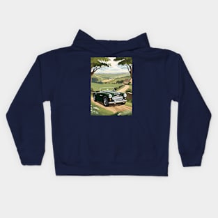 Vintage Car Country Road Kids Hoodie